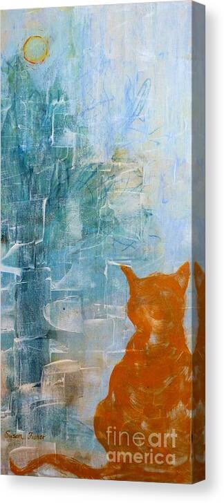Cats Canvas Print featuring the painting Appleskin Cat by Susan Fisher