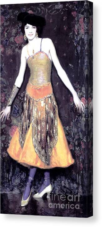 U.s.pd Canvas Print featuring the painting Jeanne Cartier - Dancer by Thea Recuerdo