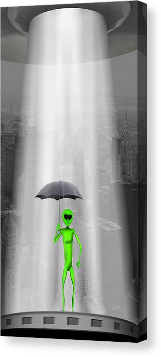 Surrealism Canvas Print featuring the photograph No Intelligent Life Here by Mike McGlothlen