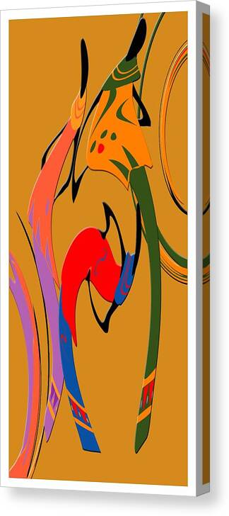 Abstract Canvas Print featuring the digital art Twisted by Terry Boykin