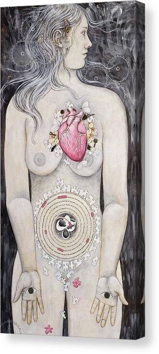 Venus Canvas Print featuring the painting Rebirth of Venus by Sheri Howe