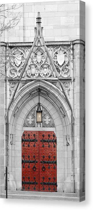 Gothic Red Canvas Print featuring the photograph Gothic Red by Dark Whimsy