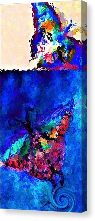 Butterflies Canvas Print featuring the digital art Let Go Fly Away Into The Light By Lisa Kaiser by Lisa Kaiser