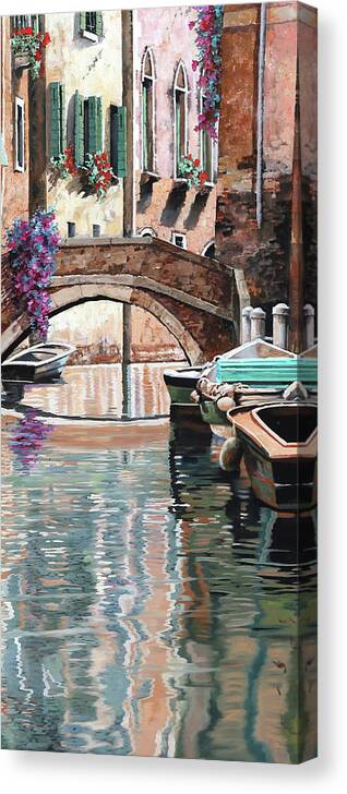 Pale Reflection Canvas Print featuring the painting Riflessi Pallidi by Guido Borelli
