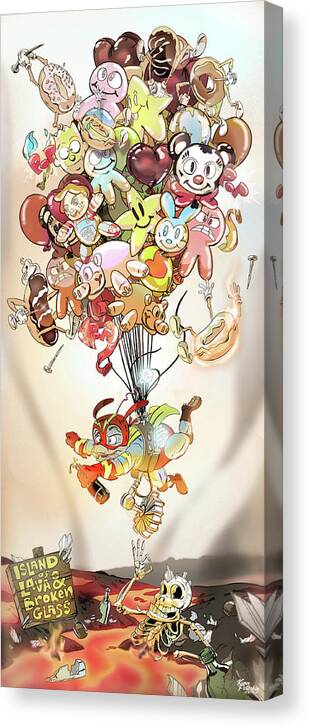 Balloon Canvas Print featuring the digital art Balloon Hero by Kynn Peterkin