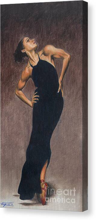 Misty Canvas Print featuring the drawing Misty Copeland 3 by Philippe Thomas