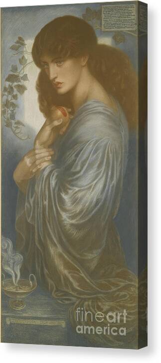 Pre-raphaelite Canvas Print featuring the drawing Proserpine. Artist Rossetti, Dante by Heritage Images