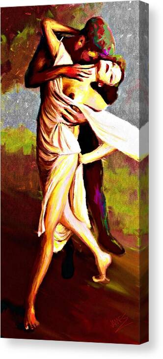 Dance Canvas Print featuring the painting Dance Erotic by James Shepherd