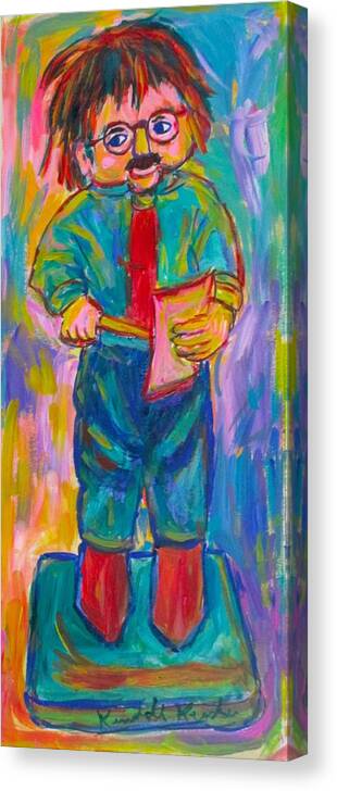 Doll Canvas Print featuring the painting Teacher by Kendall Kessler