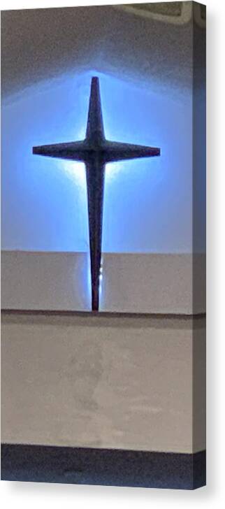 Cross Canvas Print featuring the photograph The Glow of Peace by Lee Darnell