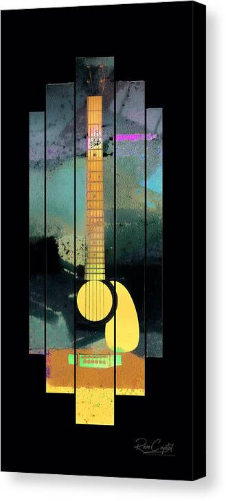 Guitars Canvas Print featuring the photograph Vertical Strings by Rene Crystal