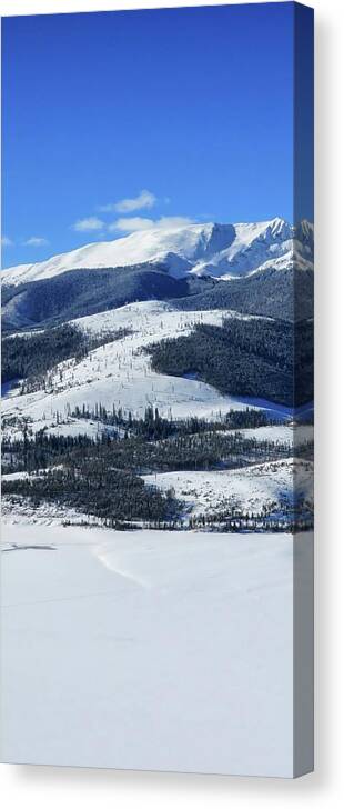 Colorado Canvas Print featuring the photograph Winter in Summit County - Left by Connor Beekman