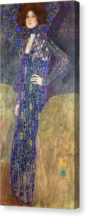 Gustav Klimt Canvas Print featuring the painting Emilie Floege #1 by Celestial Images