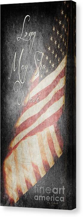 American Canvas Print featuring the photograph Long May She Wave by Pam Holdsworth