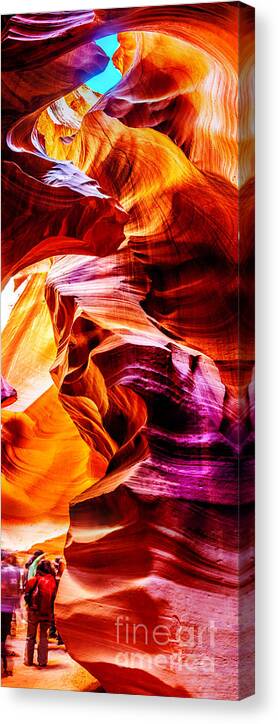 Upper Antelope Canyon Tour Canvas Print featuring the photograph Antelope Canyon Tour by Az Jackson