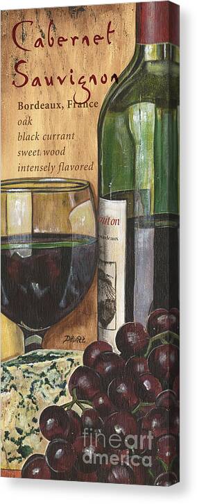 Cabernet Canvas Print featuring the painting Cabernet Sauvignon by Debbie DeWitt