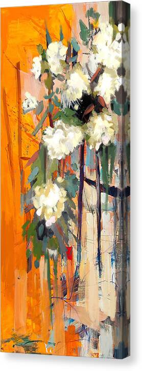Flower Canvas Print featuring the painting Floral 17 by Mahnoor Shah
