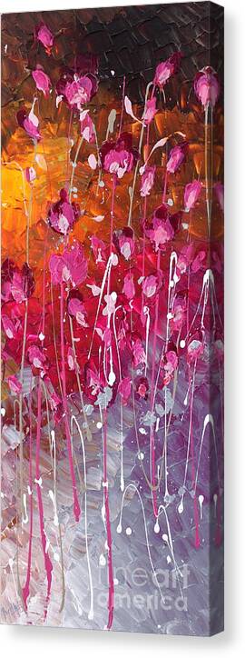 Violet Canvas Print featuring the painting Pink Beauty by Preethi Mathialagan