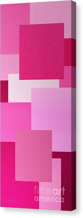 Andee Design Abstract Canvas Print featuring the digital art Pink On Pink Panorama 2 by Andee Design