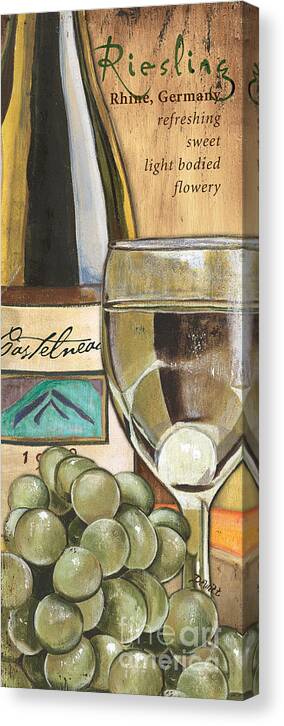 Riesling Canvas Print featuring the painting Riesling by Debbie DeWitt