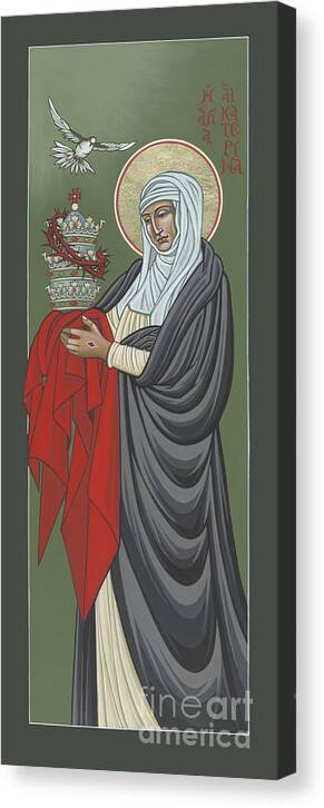 St Catherine Of Siena: Guardian Of The Papacy Canvas Print featuring the painting St Catherine of Siena- Guardian of the Papacy 288 by William Hart McNichols