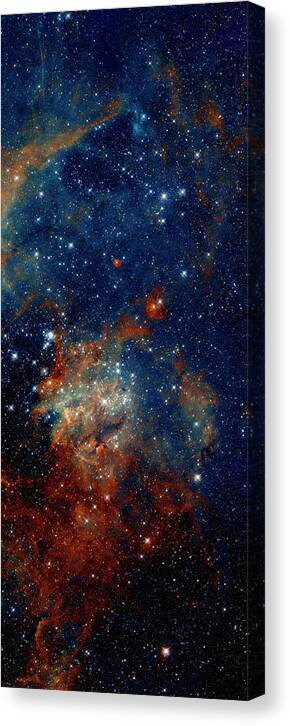 Heic1206a Canvas Print featuring the photograph Tarantula Nebula Triptych 3 by Weston Westmoreland