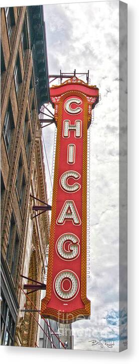 Chicago Theater Canvas Print featuring the photograph Chicago Theater by Billy Knight