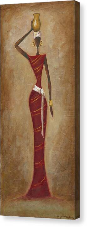 Woman Canvas Print featuring the painting Elegance by Megan Meagher