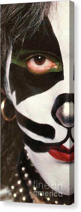 Peter Criss Canvas Print featuring the photograph Vintage Cat Man by Billy Knight