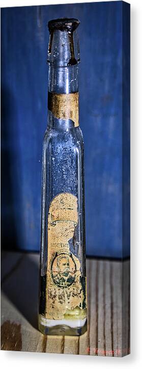 Bottle Canvas Print featuring the photograph Antique Apothecary Bottle Circa 1800s by Rene Vasquez