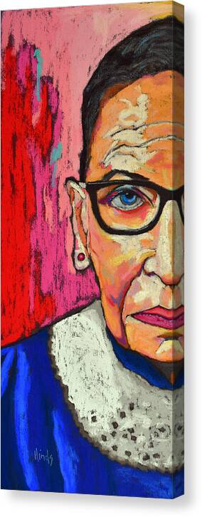Ruth Canvas Print featuring the painting Notorius RBG by David Hinds