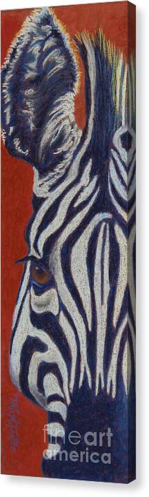 Zebra Canvas Print featuring the pastel African Stripes by Tracy L Teeter 