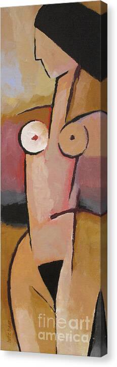 Female Nude Canvas Print featuring the painting Figurative by Lutz Baar