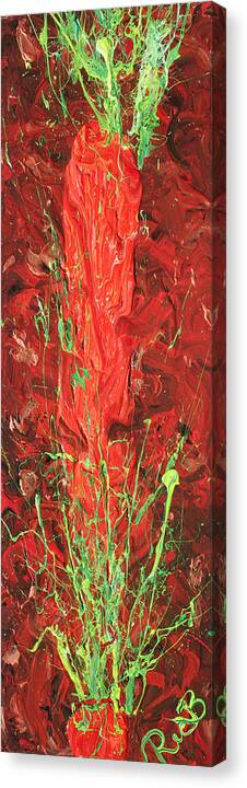 Acrylic Canvas Print featuring the painting On Carrot Row by Ric Bascobert