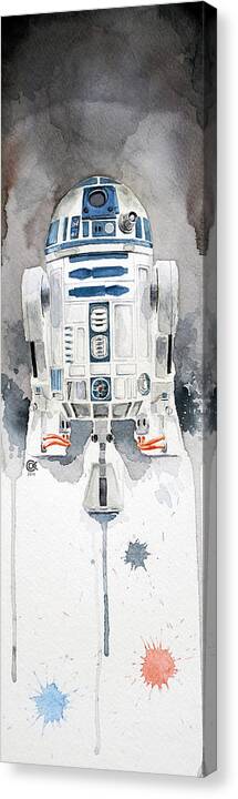 R2d2 Canvas Print featuring the painting R2 by David Kraig