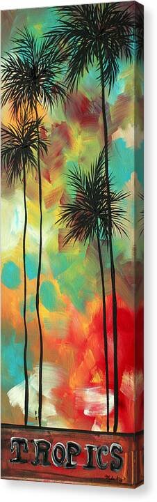 Decorative Canvas Print featuring the painting Tropics by MADART by Megan Aroon