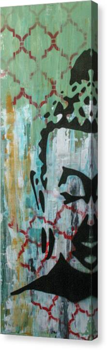 Buddha Canvas Print featuring the painting Left Heart by Jayime Jean