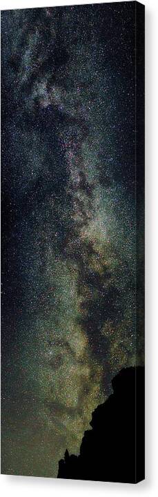 Milky Way Canvas Print featuring the photograph Milky Way Panoramic by Jeremy Tamsen