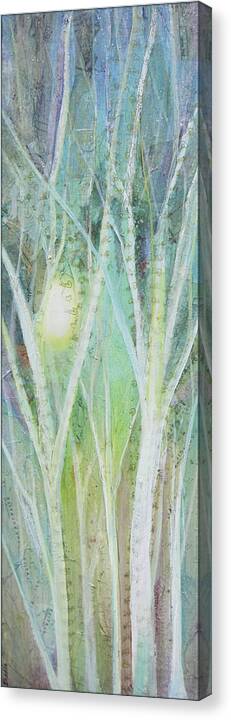 Trees Canvas Print featuring the painting Opalescent Twilight I by Shadia Derbyshire