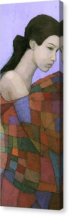 Figurative Canvas Print featuring the painting Solace Detail by Steve Mitchell