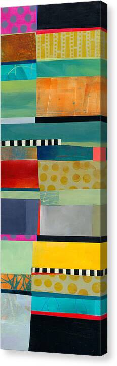 Abstract Art Canvas Print featuring the painting Stripe Assemblage 2 by Jane Davies