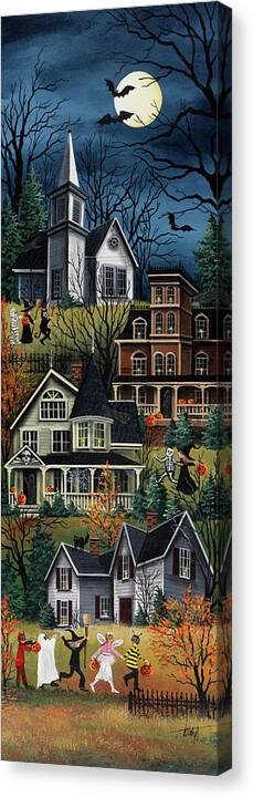 Haunted House Canvas Print featuring the painting Picture 065 by Debbi Wetzel