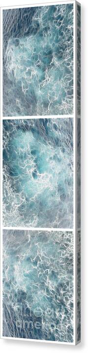 Abstract Canvas Print featuring the photograph Caribbean Waters - Triptych Image Vertical by Jason Freedman