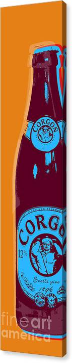 Beer Canvas Print featuring the digital art Corgon by Jean luc Comperat