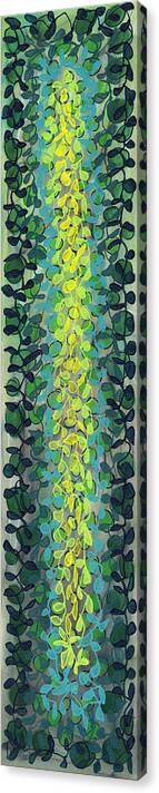 Green Canvas Print featuring the painting Tall Drink Nineteen by Lynne Taetzsch