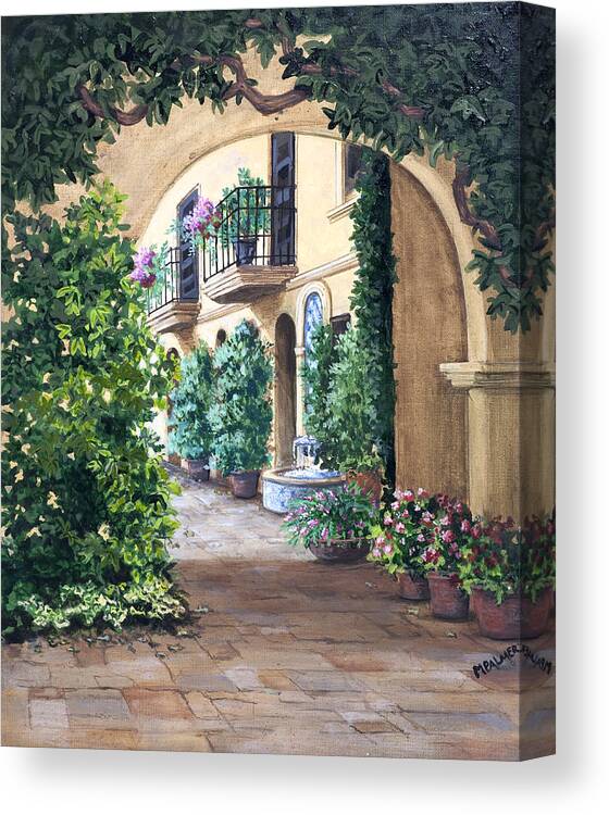Archway Canvas Print featuring the painting Sedona Archway by Mary Palmer