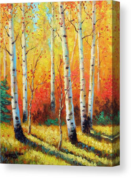 Autumn Canvas Print featuring the painting Autumn's Glow by David G Paul