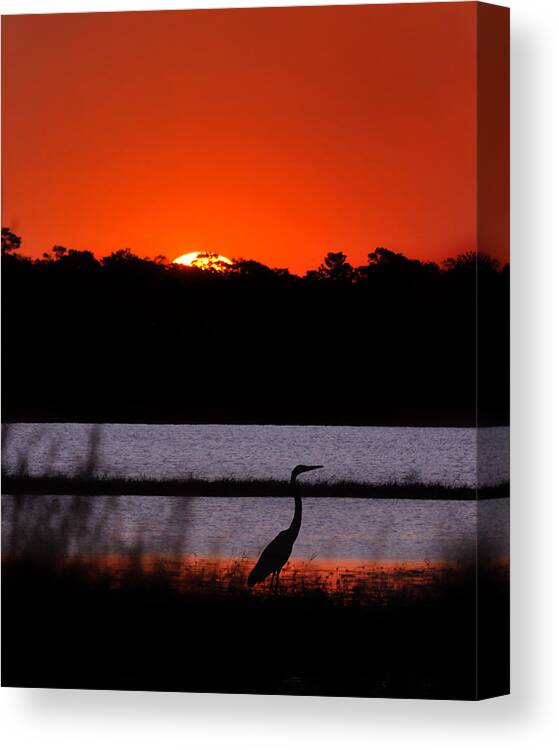 Landscape Canvas Print featuring the photograph Break of Day #2 by Adele Moscaritolo