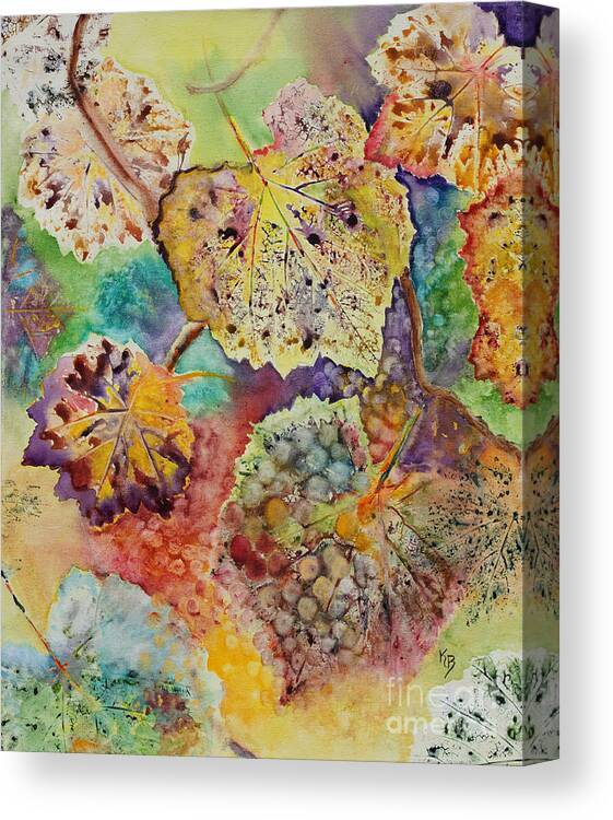 Abstract Canvas Print featuring the painting Broken Leaf #2 by Karen Fleschler