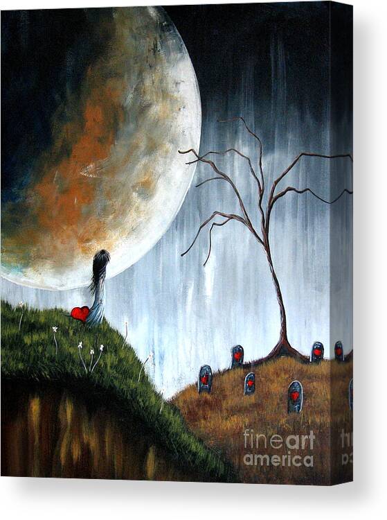 Gothic Canvas Print featuring the painting Don't Worry I Won't Let Them Take You by Shawna Erback #1 by Moonlight Art Parlour